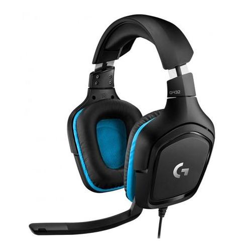 LOGITECH G432 Wired Gaming Headset 7.1 - LEATHERETTE - BLACK/BLUE - USB