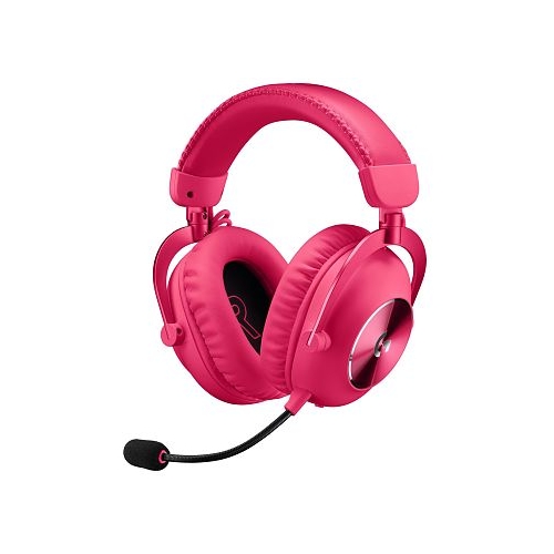 LOGITECH G Pro X 2 Headset full size Bluetooth / LIGHTSPEED wireless wired 3.5 mm jack noise isolating magenta