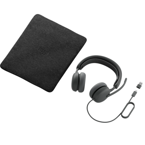 Casti cu microfon Logitech Zone Wired 2 for Business Teams version, USB-C/USB-A, Graphite