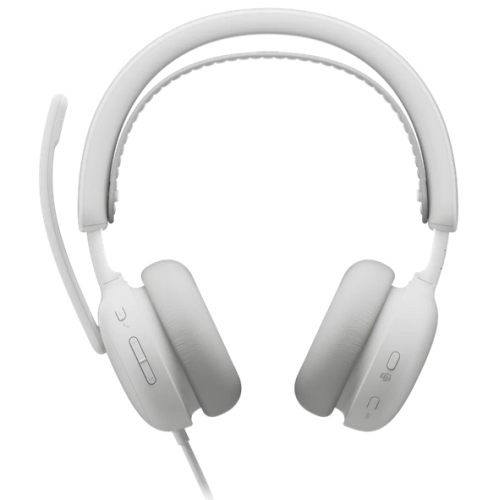 Casti cu microfon Logitech Zone Wired 2 for Business Teams version, USB-C/USB-A, White