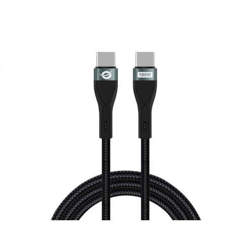 Cablu de date Conceptronic ETTA01B20, USB-C male - USB-C male, 2m, Black