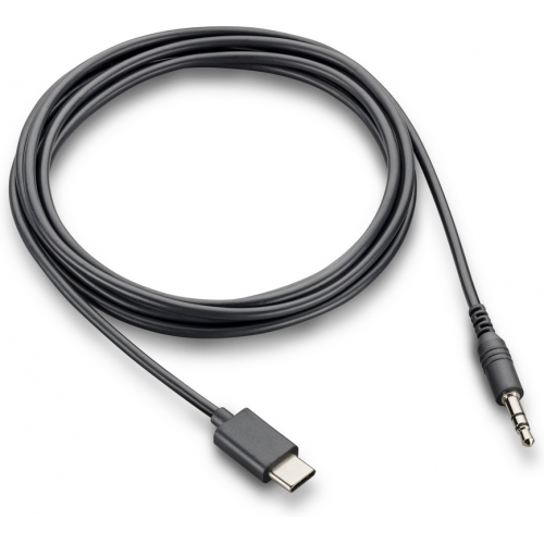 Cablu audio Poly by HP, 3.5mm jack - USB-C, Black