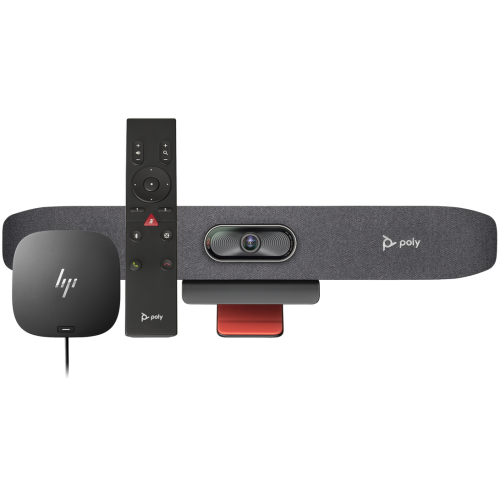 Bundle Camera Videoconferinta Poly by HP Studio R30 USB Video Bar, Black-White + Docking Station G5