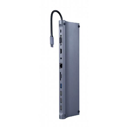 Docking Station Gembird A-CM-COMBO11-01, Gray