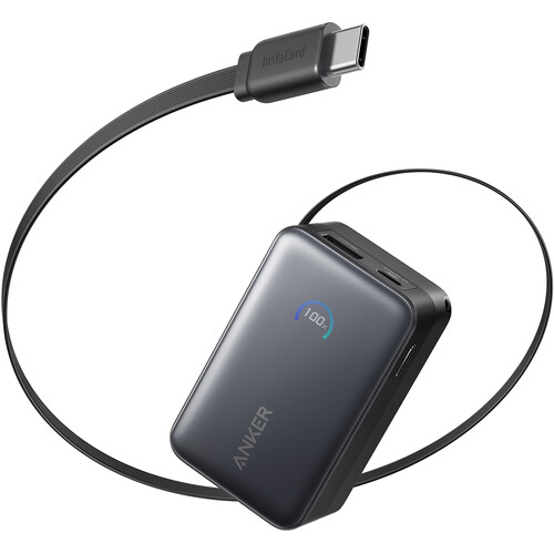 Baterie portabila Anker Nano, 10.000 mAh, 1 x USB-C, 1 x USB-A, Black