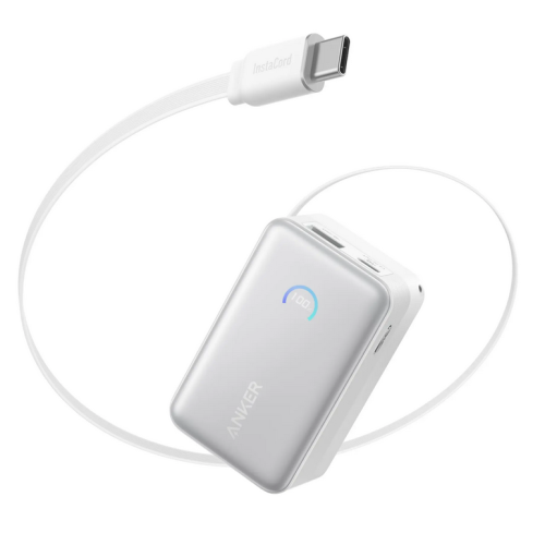 Baterie portabila Anker Nano, 10.000 mAh, 1 x USB-C, 1 x USB-A, White