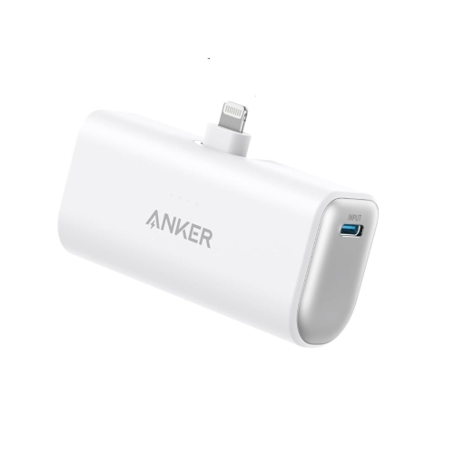 Baterie portabila Anker Nano, 5000mAh, 1 x Lightning, 1 x USB-C, 12W, White