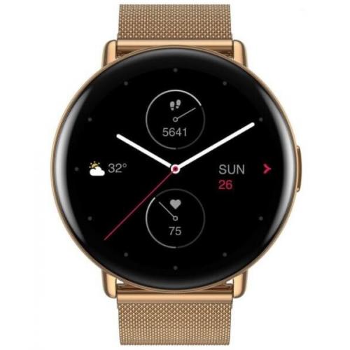 Smartwatch Huami Amazfit Zepp E Round, 1.28inch, Curea Piele, Champagne Gold