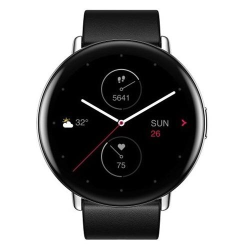 Smartwatch Huami Amazfit Zepp E Round, 1.28inch, Curea Piele, Onyx Black