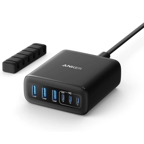 Incarcator retea Anker A2154G11, 3 x USB-C, 3 x USB-A, 3 A, 112 W, Black