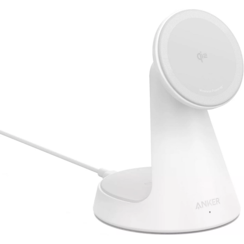 Incarcator wireless Anker Stand Qi2 360, 15 W, White