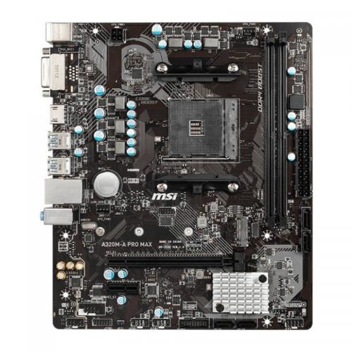 Placa de baza MSI A320M-A PRO MAX, AMD A320, Socket AM4, mATX