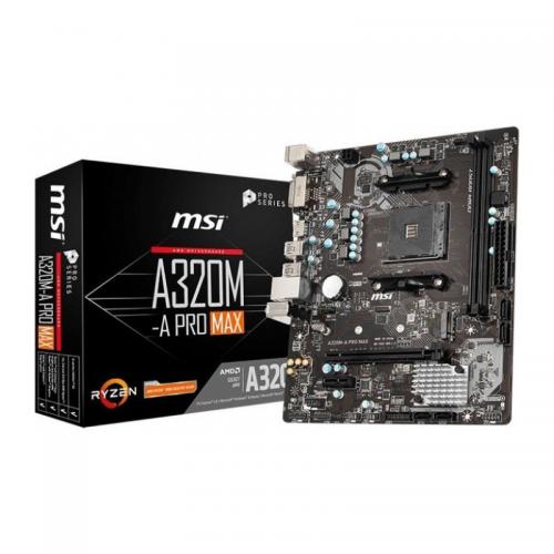 Placa de baza MSI A320M-A PRO MAX, AMD A320, Socket AM4, mATX