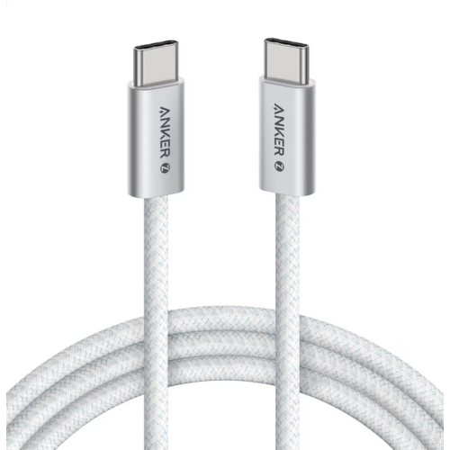 Cablu de date Anker A8060H12, USB-C male - USB-C male, 1.8 m, White