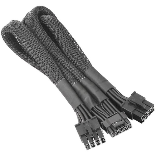 Cablu Thermaltake AC-063-CN1NAN-A1, 2 x 8-pin ATX male - 1 x 16-pin PCIe 5.0 male, 0.6 m, Black
