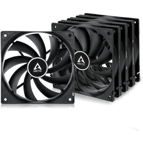 Ventilator Arctic F12 PWM, 120 mm, Black, 5 bucati