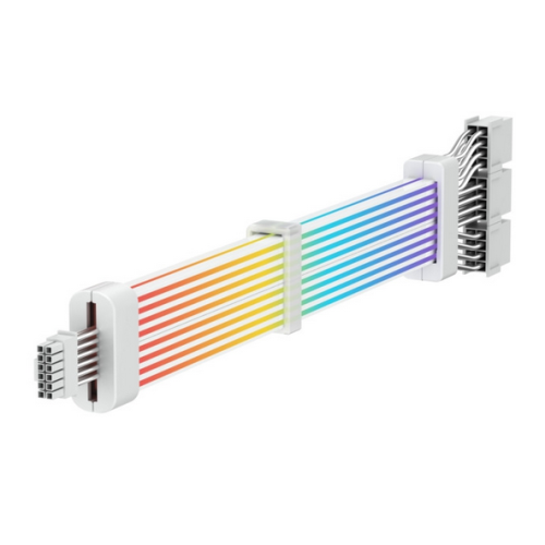 Cablu Gamemax 3x 8 pini PCI-e - 12VHPWR ARGB, White