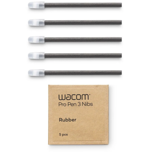 Nibs Wacom pentru Pro Pen 3 Rubber, Gray, 5 bucati