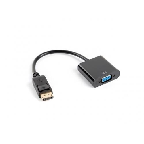Adaptor Lanberg AD-0002-BK, DisplayPort - VGA, 0.2 m, Black