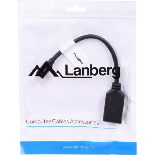 Adaptor Lanberg AD-0003-BK, Mini DisplayPort Male - DisplayPort Female, Black