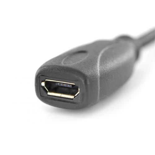 Adaptor ASSMANN HighSpeed, USB-C Male - Micro USB Female, 0.15m, Black