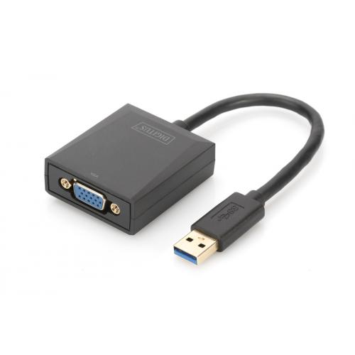Adaptor ASSMANN, USB 3.0 - VGA, Black