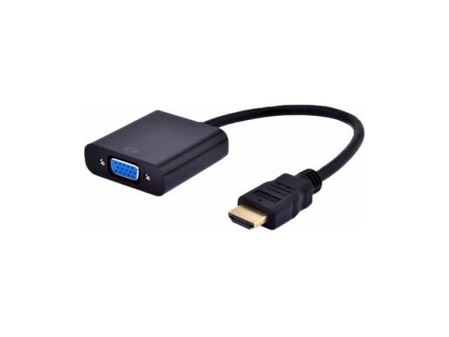 Adaptor Gembird, HDMI male - VGA female, 15 cm, Black