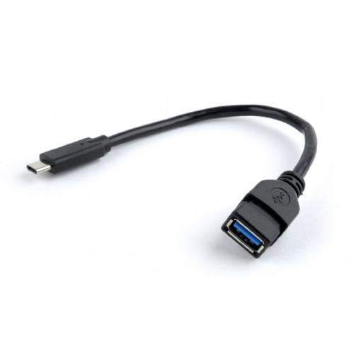 Adaptor Gembird, USB 3.0 female - USB C male OTG, 0.2m, Black