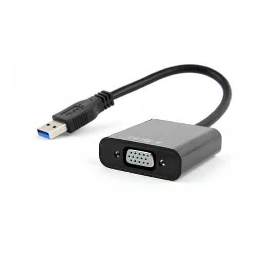 Adaptor Gembird, USB 3.0 - VGA, Black