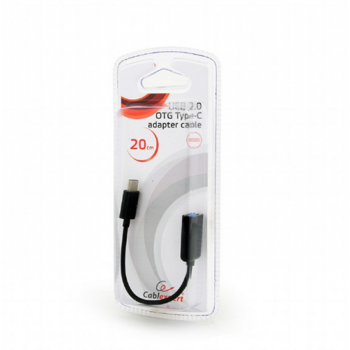 Adaptor Gembird, USB tip C male - USB tip A male, 0.2m, Black