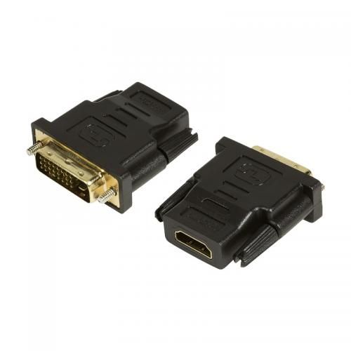 Adaptor Logilink 1x DVI-D Male - 1x HDMI Female, negru