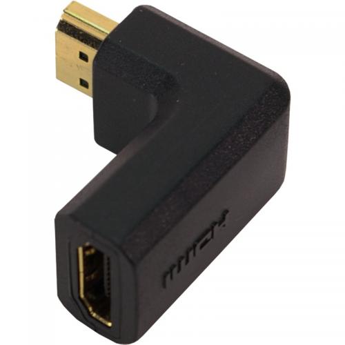 Adaptor Logilink 1x HDMI Female - 1x HDMI Male, conector 90 grade, negru