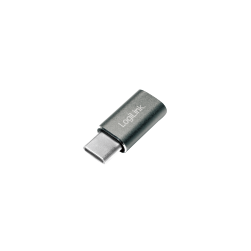 Adaptor LogiLink MicroUSB Female - USB-C Male, Silver