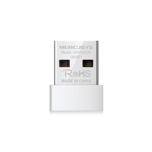 Adaptor Nano Wireless MERCUSYS MW150US, USB, White