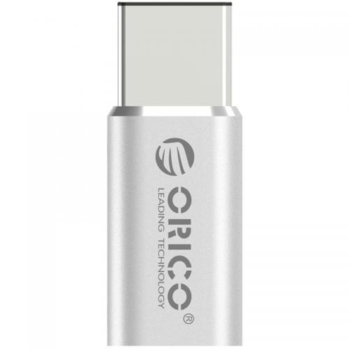 Adaptor Orico CTM1 USB 2.0 Type-C, male - Micro USB 2.0 Type-A, female, Silver