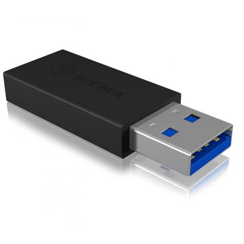 Adaptor Raidsonic IcyBox, USB-A 3.1 - USB-C, Black