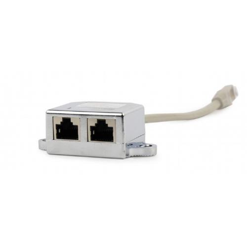 Adaptor retea Gembird, 2x RJ45 female - 1x RJ45 male, FTP, 0.15m