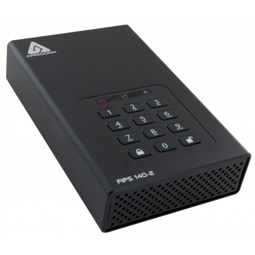 Hard Disk portabil Apricorn Aegis Padlock DT FIPS, 10TB, USB 3.0, 3.5inch, Black
