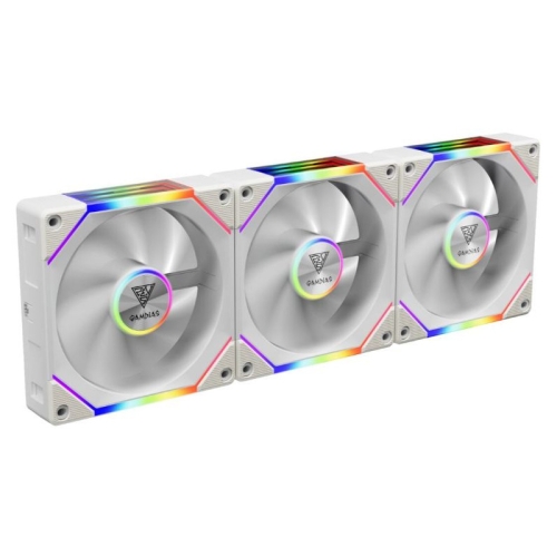 Ventilator Gamidas Aeolus P2 1203, ARGB LED, 120 mm, White, 3 bucati
