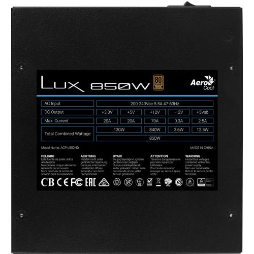 Sursa Aerocool LUX 850W, 850W