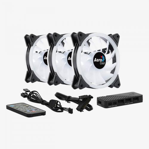 Ventilator Aerocool Duo 12 Pro, 120mm, 3Buc