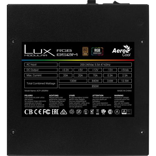 Sursa Aerocool Lux RGB 850M, 850W