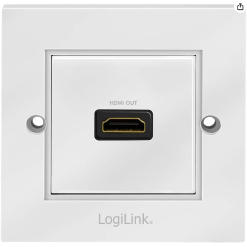 Priza Logilink AH0017, 1 x HDMI female, White