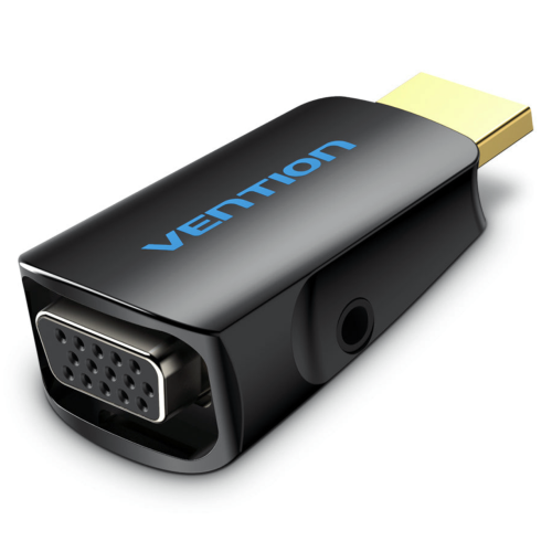Adaptor Vention AIDB0, HDMI male - VGA male + 3.5 mm Jack, Black