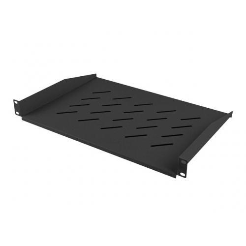 Raft Fix perforat Lanberg AK-1008-B pentru Rack 19inch, Black