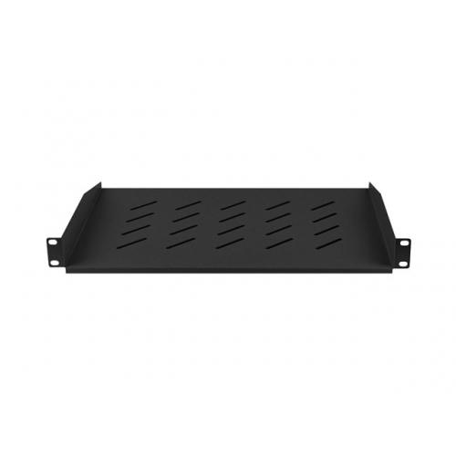 Raft Fix perforat Lanberg AK-1008-B pentru Rack 19inch, Black