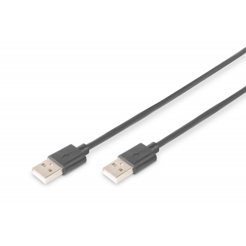 Cablu de date Digitus by Assmann AK-300101-018-S, USB 2.0 male - USB 2.0 male, 1.8m, Black