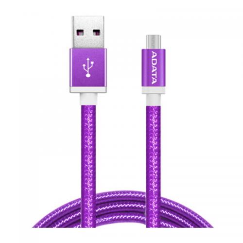 Cablu de date ADATA, USB - micro USB, 1m, Purple