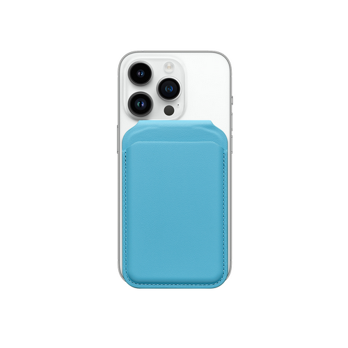 Stand Satechi Vegan-Leather Magnetic Wallet Stand, Light Blue