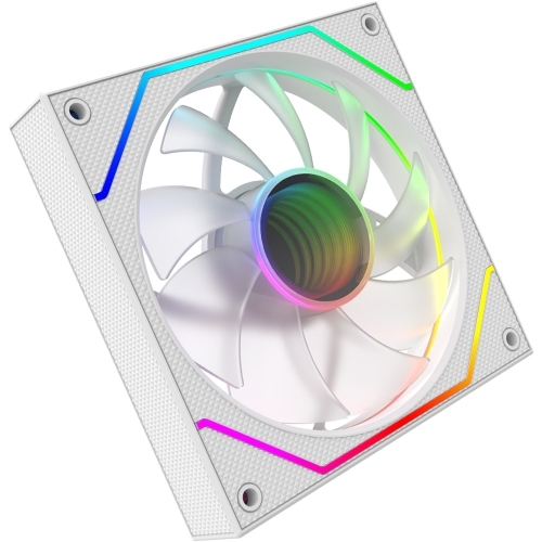 Ventilator AQIRYS Cetus 6P-12SLI18-ARGB, ARGB LED, 120mm, White